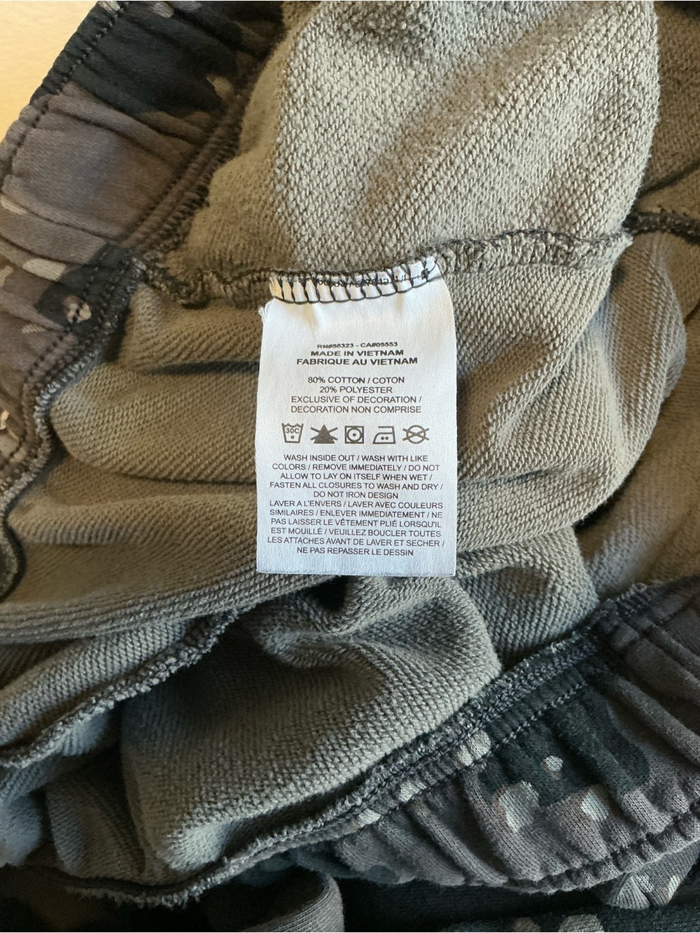 Nike Club Fleece Cargo Joggers Grey Black Camo Pants Mens Large L - Picture 12 of 16